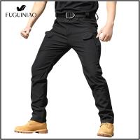 ราคา 2 3 วันมาถึง FUGUINIAO IX7 ผ้าฝ้าย 100 ผ้ายืดมัลติฟังก์ชั่เมืองยุทธวิธีกีฬากางเกงขายาวขนส่งสินค้าชายลำลองหลายกระเป๋ากางเกง (20170589767)