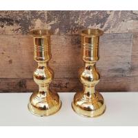 ราคา เชิงเทียน ทองเหลืองแท้ ทรงอ้วน รูใหญ่ สูง 5 นิ้ว (413747002)