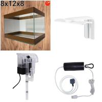 ราคา ชุดพร้อมเลี้ยงตู้ปลาขนาด8x12x8นิ้ว กรอง ปั้มลม ไฟตู้ปลา มีให้เลือกหลายลาย ชุดที่3 (22410586990)