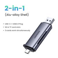 ราคา UGREEN 2 in 1 SD TF Card Reader 2TB Max USB 3 0 OTG Memory Adapter for Samsung Huawei MacBook Model 50706 (402428550)
