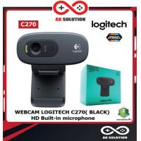 ราคา Logitech C270 Webcam กล้องเว็บแคมสำหรับวิดีโอคอล HD 720p 30fps ปรับแสงได้อัตโนมัติ ไมค์ตัดเสียงรบกวนในตัว (19549960544)
