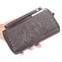 ราคา กระเป๋าสตางค์ กระเป๋าผู้ชาย ลายหนังจรเข้ ส่วนหลัง CROCODILE WALLET BAG ส่งไวจากไทย (1375310381)