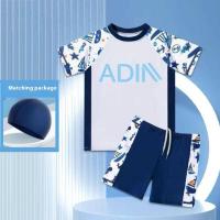 ราคา ชุดว่ายน้ำสองชิ้นสำหรับเด็กผู้ชายชุดว่ายน้ำแบบมืออาชีพชุดว่ายน้ำสตรีสำหรับฝึกซ้อมหมวกว่ายน้ำแว่นตาว่ายน้ำฤดูร้อน (24578950816)