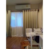 ราคา ผ้าม่านสำเร็จรูปกันแสงกันUV แบบตาไก่เจาะห่วง ม่านหน้าต่าง ม่านประตู สีเทาเข้ม สีครีม สีน้ำตาล ขนาด 130 150 130 220 130 250 200 250ติดได้เอง ราคาต่อ 1 ชิ้น (1801986577)