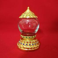 ราคา ผอบ ผอบสูง ใส่พระธาตุ งานเรซิ่น ลงรักปิดทอง ประดับพลอยกระจก ขนาดฐาน 6 เซน สูง 11 เซน (411226653)