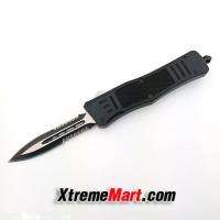 ราคา มีดสปริงตรงขนาดกลาง คมสองด้านกึ่งหยัก Microtech Combat Troodon 00556 D E Automatic Knife Camping (8781577498)