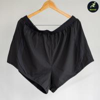 ราคา 4XL XL กางเกงวิ่งขาสั้นผู้หญิง คนอ้วน ไซส์ใหญ่ พลัสไซส์ มีซับใน ใส่ออกกำลังกาย เล่นโยคะ สะโพก 42 54 PS88 iRunmall (15861810404)