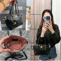 ราคา มาใหม่ กระเป๋าสะพาย โค้ช ทรงพัดมินิ งานเเถบสี งานหนัง สวย สายถอดได้ กระเป๋าสำหรับคุณผู้หญิง ขนาด8นิ้ว รหัส 3109 (22694473537)