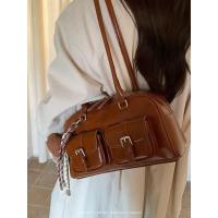 ราคา MOUSSON กระเป๋าสะพายไหล่ผู้หญิงกระเป๋าบอสตันลมใต้ chio2n Retro ข้าวสีน้ำตาลหมอนกระเป๋ากระเป๋าสะพายไหล่ (24029159613)