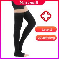 ราคา 1 Pair Medical Compression Stockings Varicose Veins 20 30mmHg Pressure Level 2 Long Stockings Socks Over Knee Thigh Socks (21875349007)