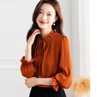 ราคา AMMIN เสื้อเบลาส์กับโบว์หูกระต่ายคอวีแขนยาวเสื้อเบลาส์แฟชั่นสไตล์สไตล์เกาหลีสำหรับผู้หญิงเสื้อชีฟองแขนเสื้อเบลาส์หรูหราสไตล์เกาหลีสำหรับฤดูใบไม้ผลิ2025 (23680657978)