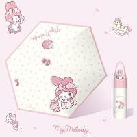 ราคา Sanrio My Melody ร่มตุ๊กตาสามมิติน่ารักๆหัวเล็กห้าตอนด้วยมือกันแดดฤดูร้อนของแท้ (23961509586)