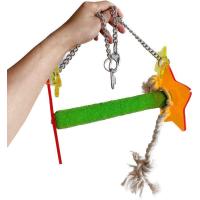 ราคา Classica ชิงช้า คอนลับเล็บ ชิงช้าสำหรับนกขนาดใหญ่ มาคอว์ เกรย์ กระตั้ว อิเล็คตัส ยาว27cm สูง69cm S304 คละสี (16908194539)