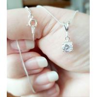 ราคา สร้อยคอเงิน925ITALYชุบทองคำ18k นำเข้าแท้พร้อมจี้เพชร1ctsรัสเซีย (9515375447)