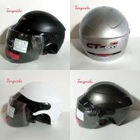 ราคา หมวก กัน น็อค SPACE CROWN ครึ่ง ใบ รุ่น CT900 ลายใหม่ มีทับทิมสีแดงหลังหมวก สีดำ สีขาว ด้าด้าน เทาดำ ส่งฟรี Kerry Express (1042032946)