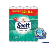 ราคา 40 ม้วนหนา 3 ชั้น สก๊อตต์คลีนแคร์กระดาษชำระหนา 3ชั้น แพค 32เพิ่ม 8ม้วน (19961550411)