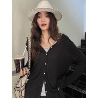 ราคา เสื้อคลุมผู้หญิง เสื้อคาร์ดิแกน Cardigan เสื้อคลุมซีทรู เสื้อคลุมแขนยาวผู้หญิง เสื้อคลุมไหมพรมแบบบาง ใส่สบาย เนื้อผ้าบางเบา ใส่สบาย กันแดด กันโป๊ ระบายอากาศได้ดี สีขาว สีดำ สีฟ้า สีชมพู สีเทาManyCute 