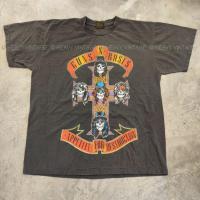 ราคา GUNS N ROSES ป้ายUSA ฟอกไบโอ เสื้อวินเทจ เสื้อทัวร์วงร๊อค heavy vintage shirt (22385280922)