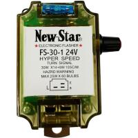 ราคา รีเลย์ไฟเลี้ยว เฟรชเชอร์ 3 ขา 24V ปรับความเร็วได้ Hyper Speed Turn Signal ยี่ห้อ New Star FS 30 1 (23972461067)