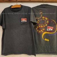 ราคา Marlboro Snake pass poket Bio Washed เสื้อวินเทจ เสื้อวง heavy vintage shirt (23613756009)