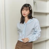 ราคา Lucy shirt เสื้อแขนยาว แต่งปกกะลาสี ดีเทลปัก Daily ตรงเชือกสามารถรูด ขึ้นลงได้น้า (24383068838)