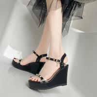 ราคา รองเท้าแตะส้นสูงแบบสวมหัวเปิดสำหรับผู้หญิง ทรงหัวมน ส้นหนา สไตล์นางฟ้า ฤดูร้อน 2025 รองเท้าแตะแบบสวมหัวเปิดส้นหนาแบบสวมหัวเปิดส้นสูงสำหรับผู้หญิง (16824245768)