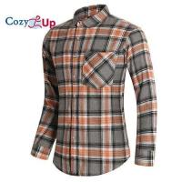 ราคา เสื้อเชิ้ตผ้าสักหลาดขัดแขนยาวแบบมาตรฐานสำหรับผู้ชาย Cozy Up (16402478877)