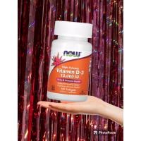 ราคา Vitamin D3 วิตามินดี 3 10000IU NOW 120 softgels (9718197375)
