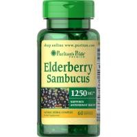 ราคา พร้อมส่ง Puritans Pride Elderberry Sambucus 1250mg 60 softgels support antioxidant health (21752734435)