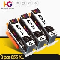 ราคา 3ตลับหมึกสีดำ Hp655 655xl 655เข้ากันได้สำหรับ Hp Deskjet 3525 5525 4615 4625 4525 6520 6525เครื่องพิมพ์6625 (24359681144)