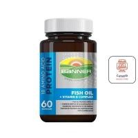 ราคา EXP 22 01 2026 Banner Fish Oil Vitamin B Complex แบนเนอร์ ไฮ บี ผสมน้ำมันปลา บรรจุ 60 เม็ด จำนวน 1 กระปุก (18330506989)