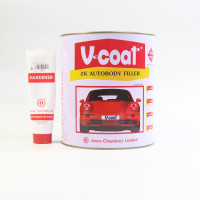 ราคา สีโป๊วรถยนต์ สีโป้ว สีโป้วเหลือง สีโป้วแดง พร้อมน้ำยา V Coat Udomkit (17425694216)