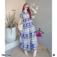 ราคา Set 3 ชิ้น ลายช้าง เสื้อเชิ้ตทรงครอป กระโปรงยาว สายผูกโบว์ TT22344 (23874279530)
