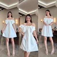 ราคา c104เดรสสายเดี่ยวโบว์ใหญ่ (22458090625)