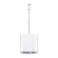 ราคา ใช้สำหรับ iPhone Lightning To USB3 0 Camera Adapter OTG Adapter Micro TF Video Micro SD ตัวแปลงเชื่อมต่อ USB iPad iPod (11252310916)