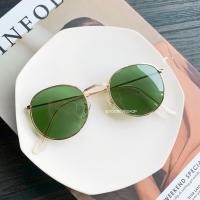 ราคา เลนส์กระจก เกรดA แว่นตา แว่นกันแดด แว่นตากันแดดเลนส์กระจก ทรง Round Metal รุ่น 3447 (14194480514)