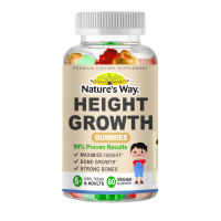 ราคา Nature s Way Height Growth Gummies Calcium Magnesium Zinc Vitamin D3 K2 ส่งเสริมการพัฒนาของกระดูก (24651064294)