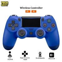 ราคา TechSavvy จอยเกม จอยสติ๊ก ตัวควบคุมเกม จอยสติ๊กเกม Wireless Bluetooth For P4 PC IOS Android JOY XBOX (23863063854)