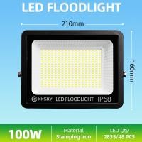 ราคา EEKOO ไฟสปอร์ตไลท์ led 220v IP68 100W 200W 500W 1000W 2000W โคมไฟสปอร์ตไลท์ spotlight ใช้ไฟบ้าน220V สปอตไลท์ไฟบ้าน (24612294997)