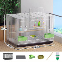 ราคา PetStern กรงนก กรงสัตว์เลี้ยง ใหญ่ขึ้นขนาด58 40 45cm กรงนกเหลี่ยม กรงสัตว์เลี้ยงอเนกประสงค์ ประหยัดพื้นที่ (23583788808)