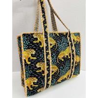 ราคา กระเป๋าอินเดียใบใหญ่ Indian Quilted Soft Handblock Tote Bag Timeless Wardrobe Staple (22879056536)