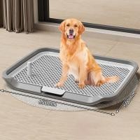 ราคา Aimayapet ห้องน้ำสุนัข ถาดรองฉี่สุนัข ถาดฉี่สุนัข มีตะแกรงรองถาด พร้อมเสาสามารถถอดออกได้ 65 50 6 5cm (23390404766)