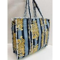 ราคา กระเป๋าอินเดียใบใหญ่ Indian Quilted Soft Handblock Tote Bag Timeless Wardrobe Staple (23959441570)