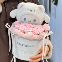 ราคา ช่อดอกไม้ตุ๊กตาสุนัขอบเชย ดอกไม้อมตะ แฟนสาว ของขวัญวันเกิดเด็กผู้หญิง วันวาเลนไทน์ (24209605869)