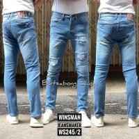 ราคา กางเกงยีนส์ขาเดฟสกินนี่ยืด ฟอกสะกิด ขาดปะ เป้ากระดุม WS (21617373063)