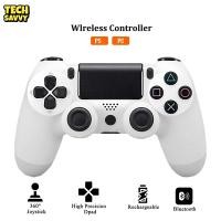 ราคา TechSavvy จอยเกม จอยสติ๊ก ตัวควบคุมเกม จอยสติ๊กเกม Wireless Bluetooth For P4 PC IOS Android JOY XBOX (23863063852)