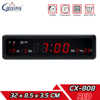 ราคา นาฬิกาหน้าจอLEDดิจิตอล 808 นาฬิกาดิจิตอลสามารถตั้งปลุกได้8ครั้ง นาฬิกาหน้าจอ LED นาฬิกาติดผนัง พร้อมสายและอแดปเตอร์ (24227489897)