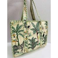 ราคา กระเป๋าอินเดียใบใหญ่ Indian Quilted Soft Handblock Tote Bag Timeless Wardrobe Staple (22879056540)