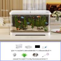 ราคา ตู้ปลา ตู้ปลาใหญ่ 12 นิ้ว ตู้ปลาจิ๋ว ตู้ปลาตั้งโต๊ะ พร้อมไฟและปั๊มน้ำ การออกแบบที่มีฝาปิด (23388662373)