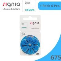 ราคา ถ่านเครื่องช่วยฟังเบอร์675 SigniaBySiemens A675 Pr44 ถ่านใส่เครื่องช่วยฟังเบอร์675 ถ่านหูฟัง แบตเตอรี่เครื่องช่วยฟัง 1แพ็ค6ก้อน (9559529206)